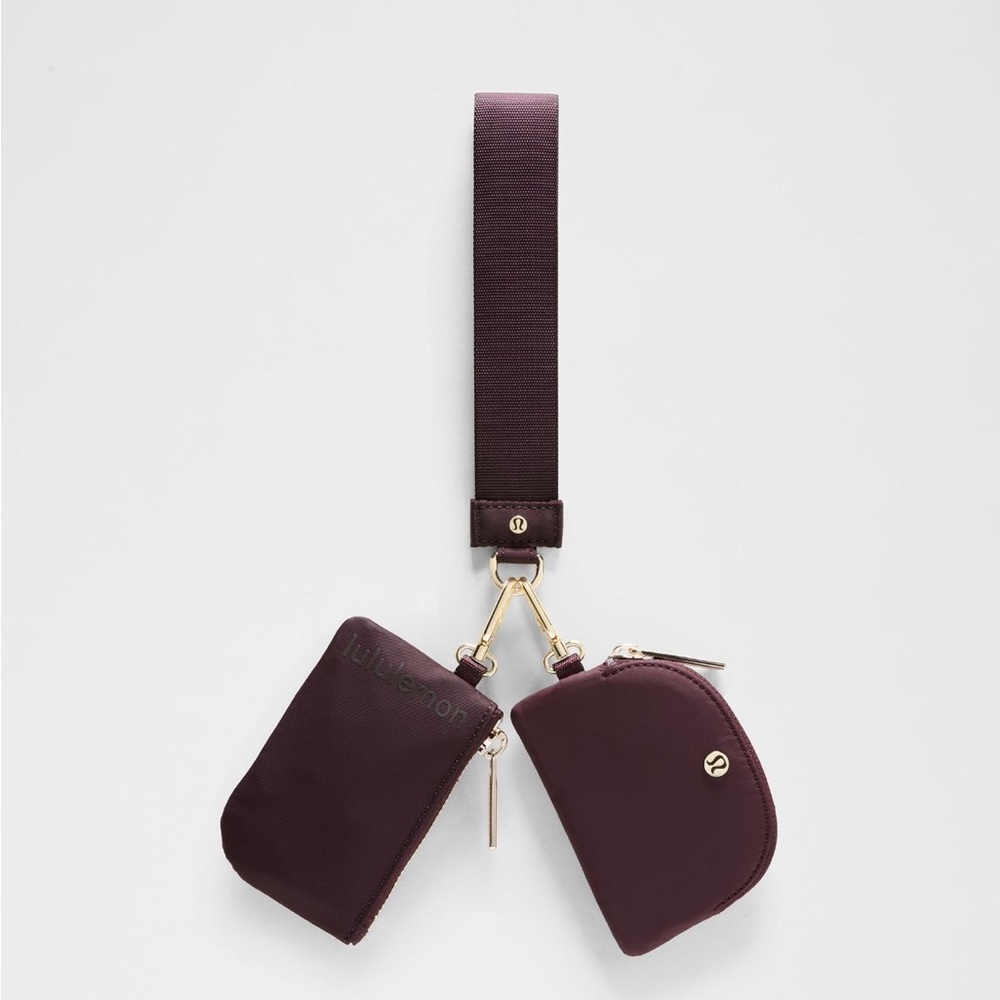 lululemon athletica Plum Double Pouch Wristlet
